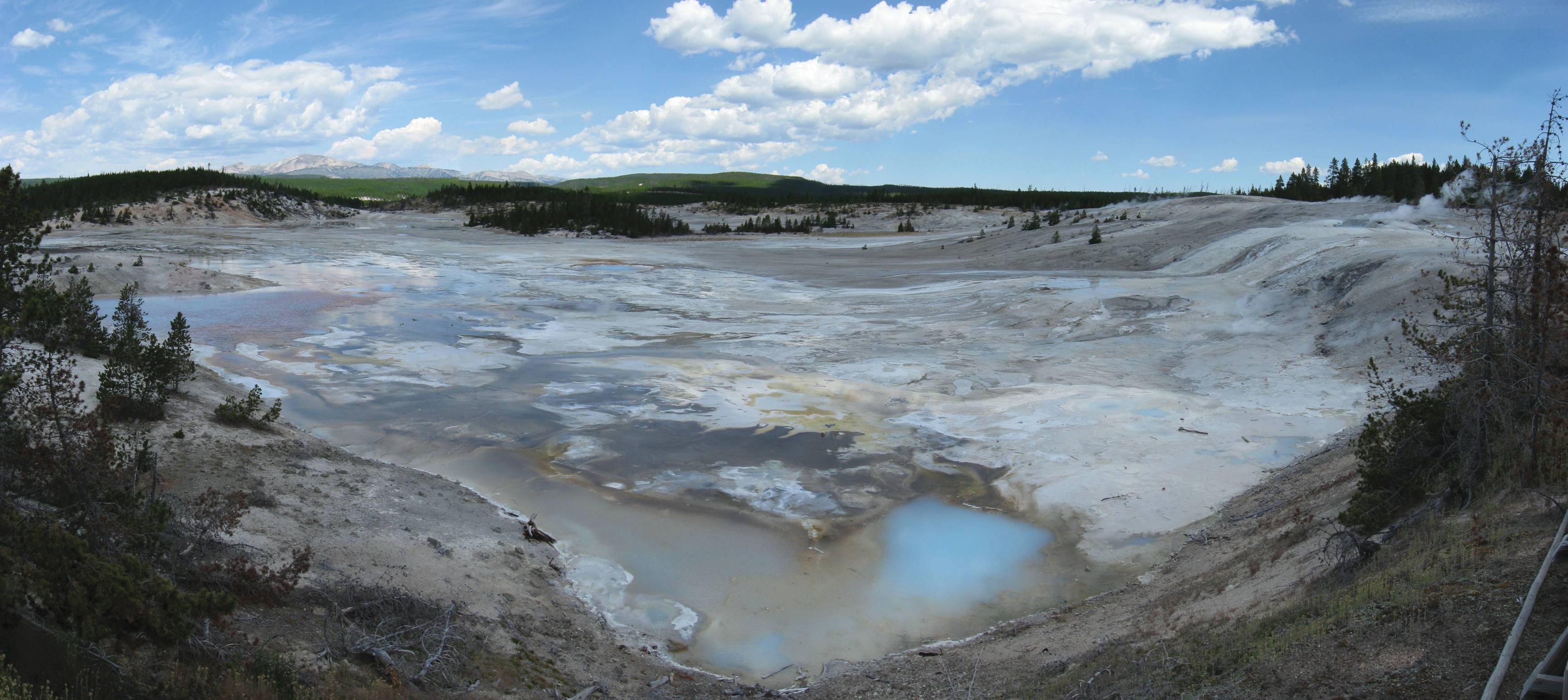 Image: A view of the area south of the Norris Geyser Basin