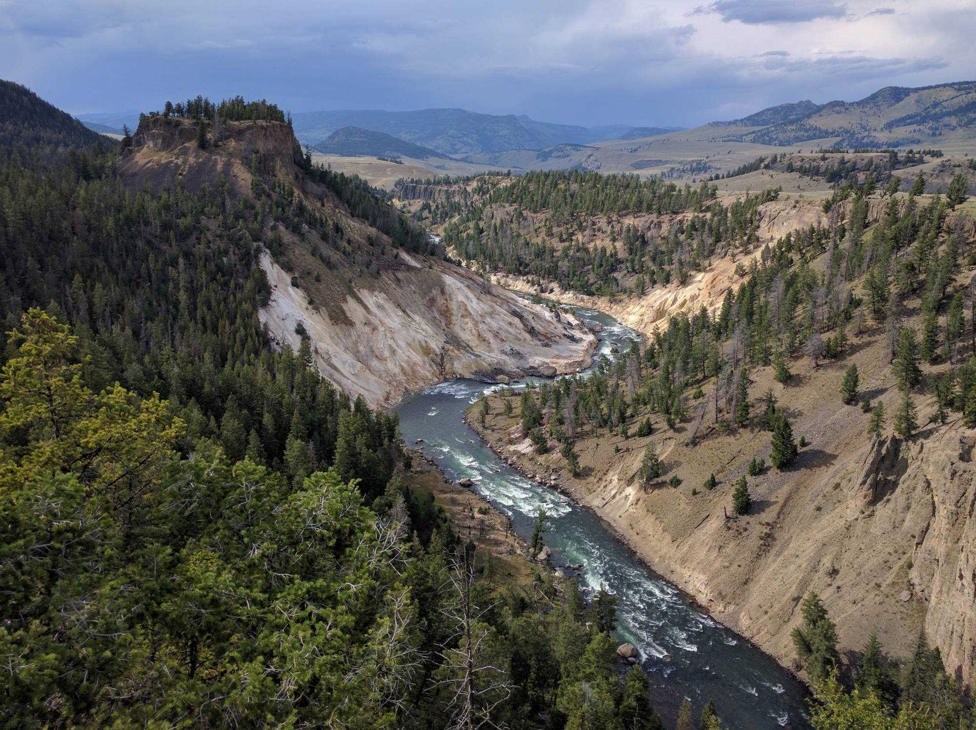 Image: The Yellowstone River as seen from the Calcite Springs overlook