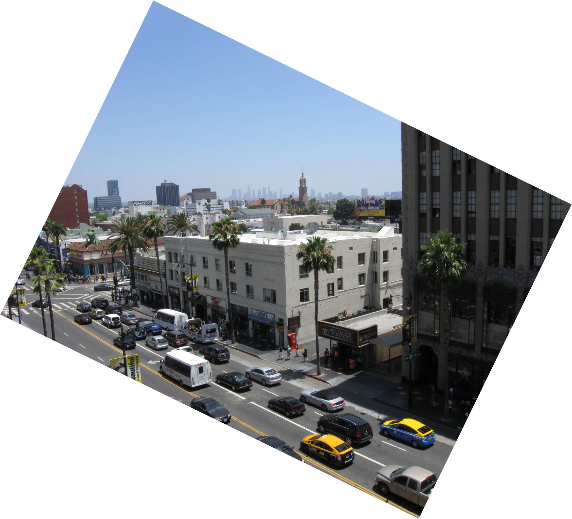 Image: Hollywood Boulevard as seen from the Hollywood and Highland Center