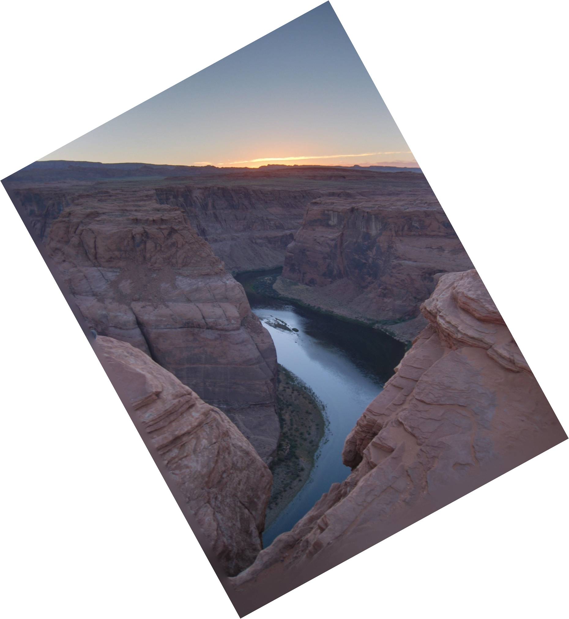 Image: A sunset at the Horseshoe Bend
