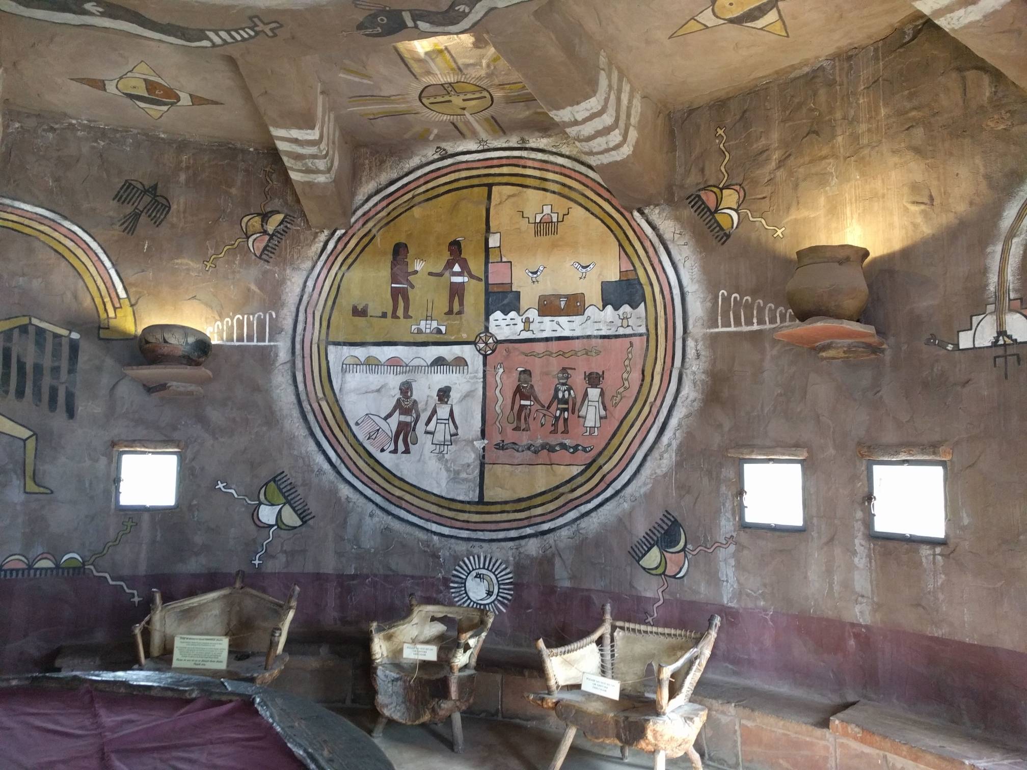 Image: The interior of the Desert View watchtower
