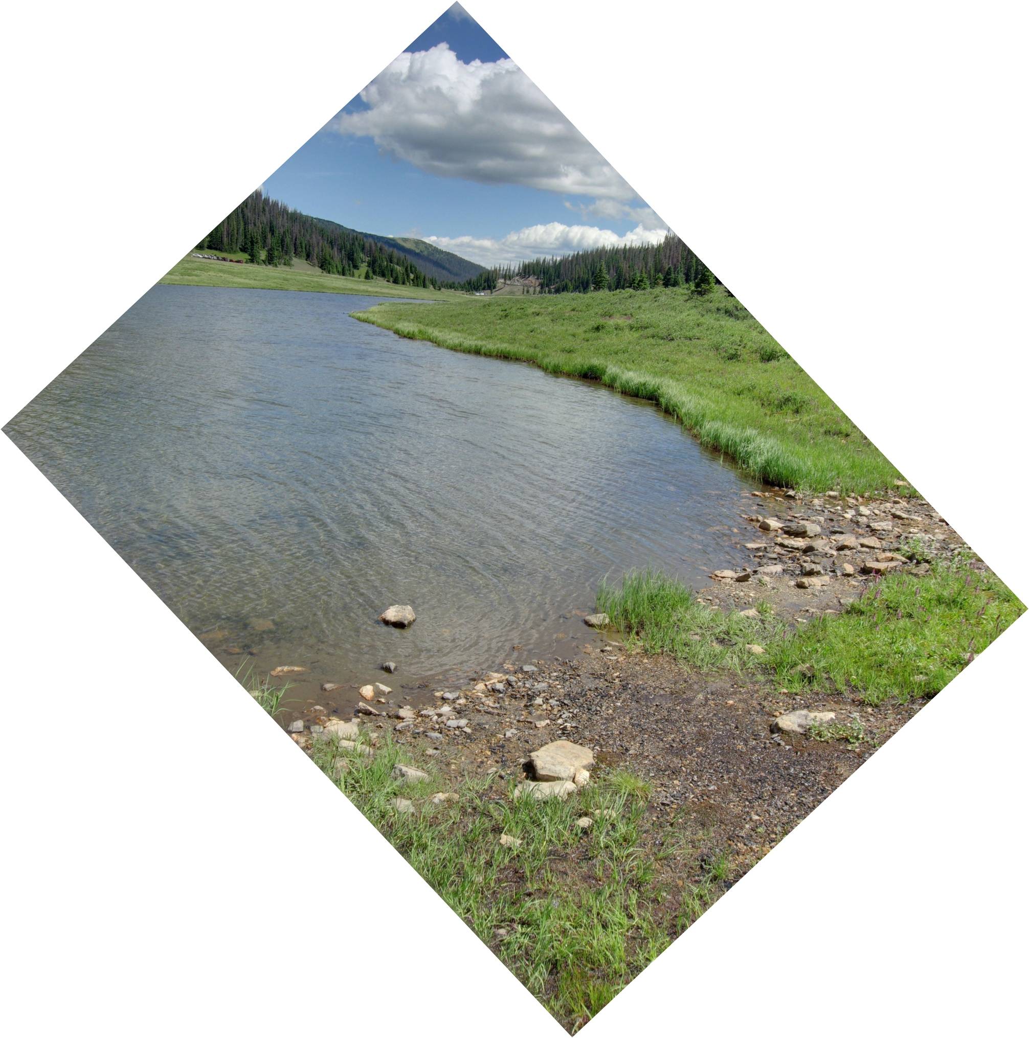 Image: The Poudre Lake as seen from near the Ute Trailhead
