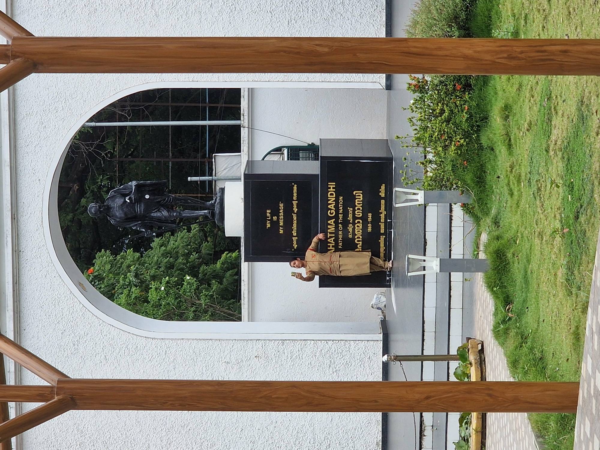 A Mahatma Gandhi statue in the Gandhi Park