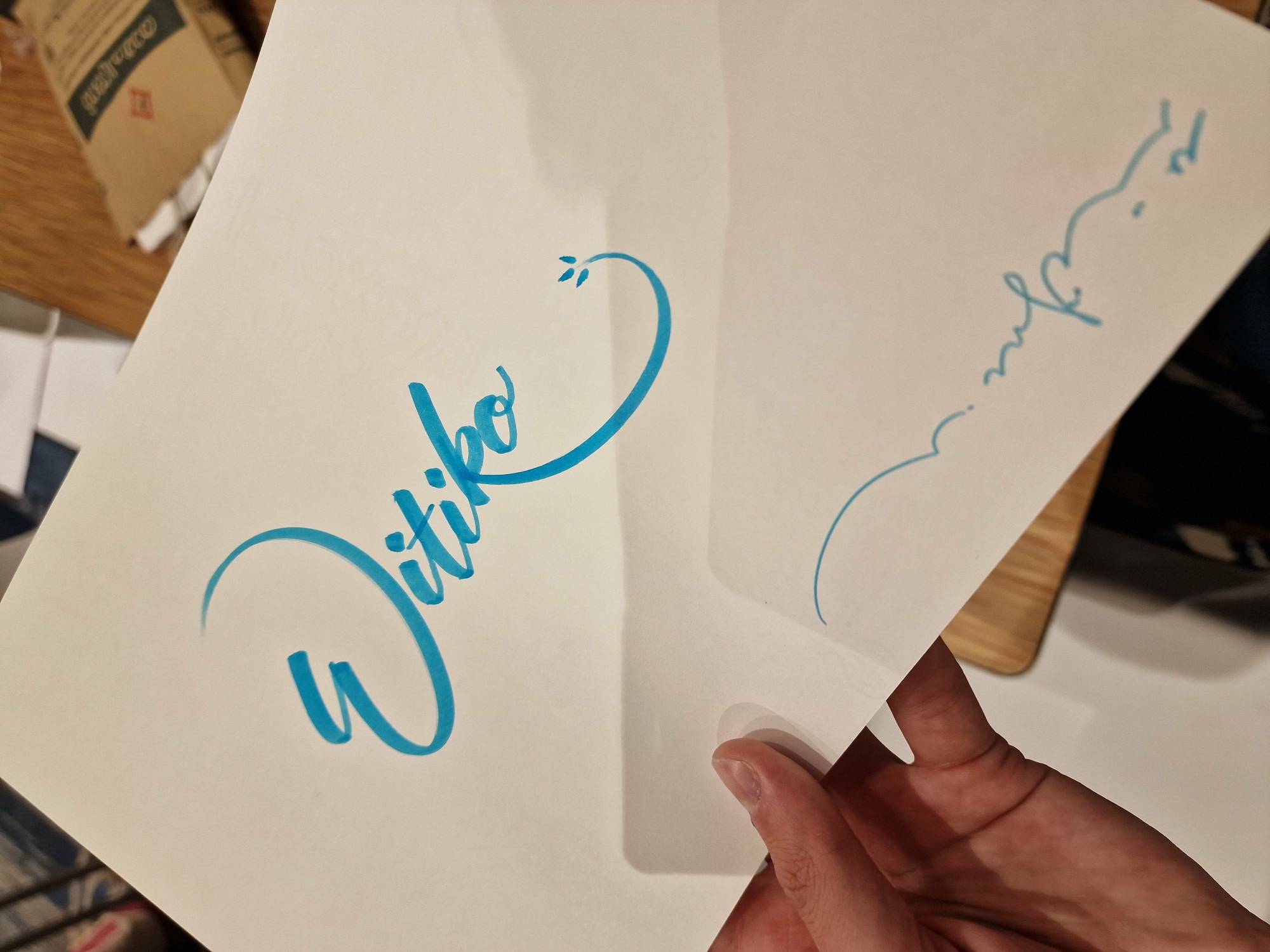 My GitHub handle, “witiko”, drawn by Narayana