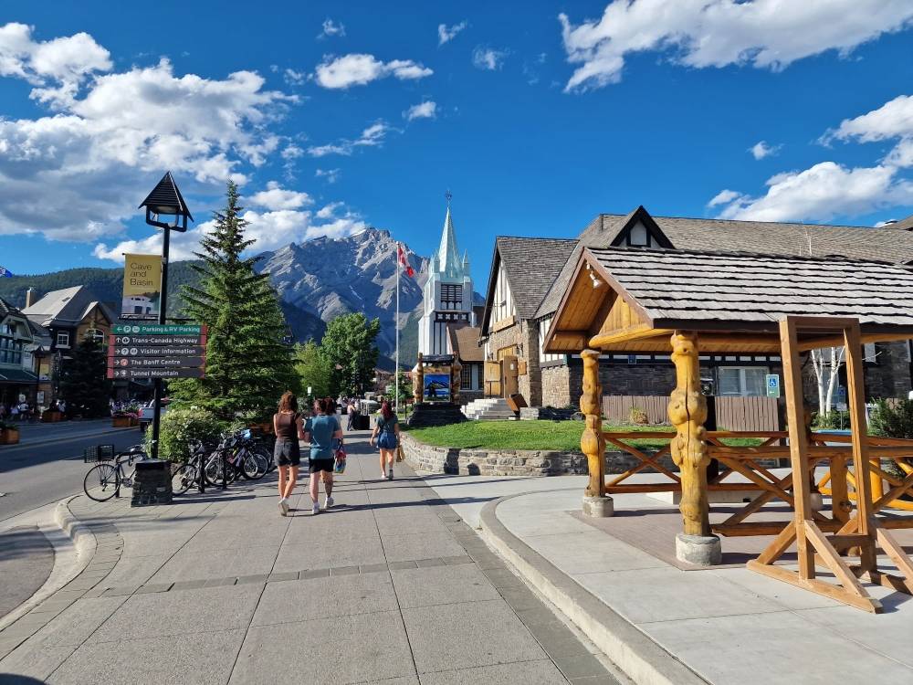 Upon arrival in Banff