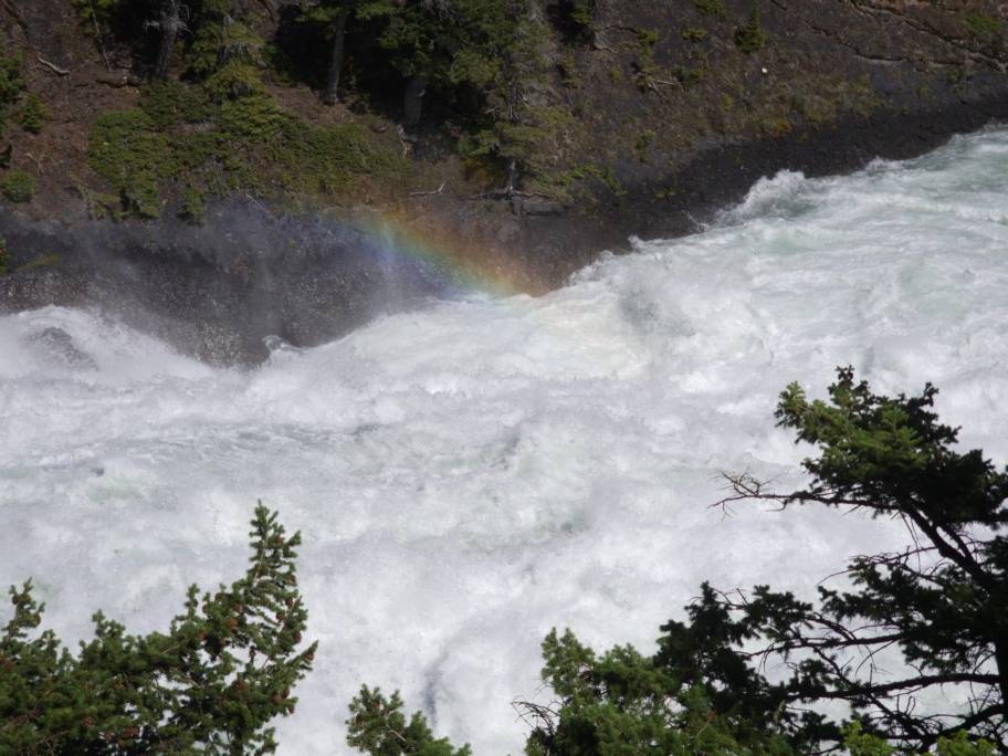 A rainbow above Bow Falls