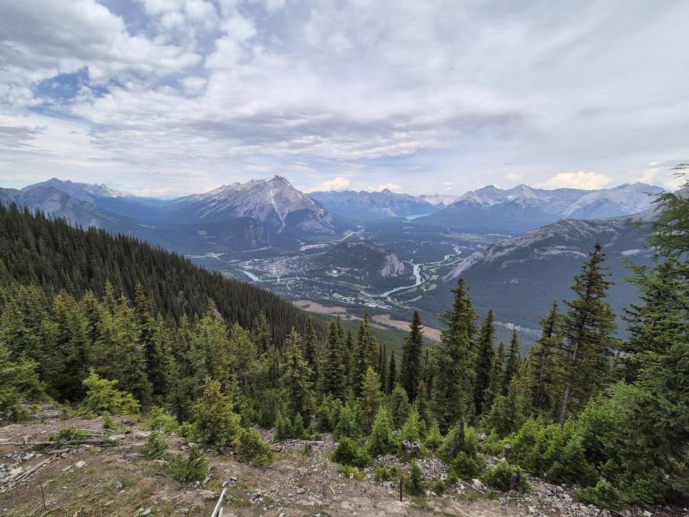 A view of the Banff town from the Sulphur Mountain